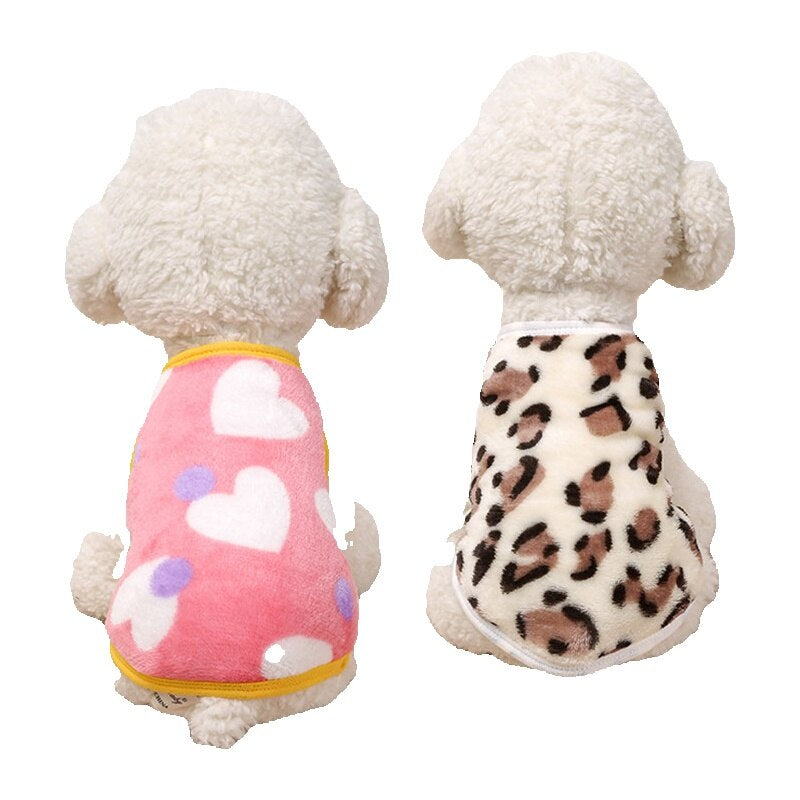 Velvet Dog Shirt Vest Winter