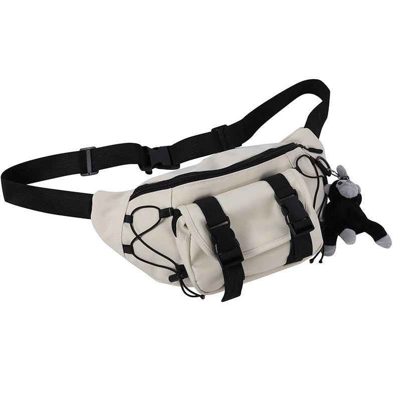 Small Solid Color Streetwear Square Zipper Crossbody Bag