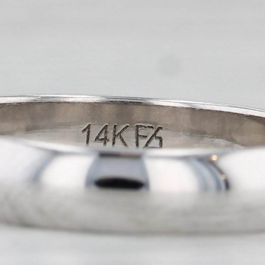 White Gold Wedding Band 14k Size 8.75 Ring