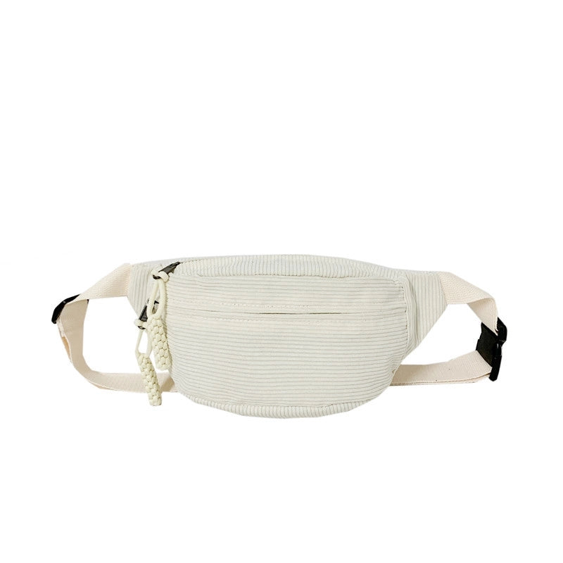Women's Streetwear Solid Color Corduroy Waist Bags