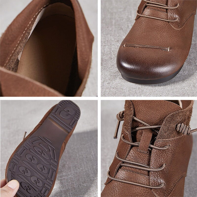 Handmade Barefoot Ankle Booties Mori Girl Shoes Soft Leather in Grey/Coffee