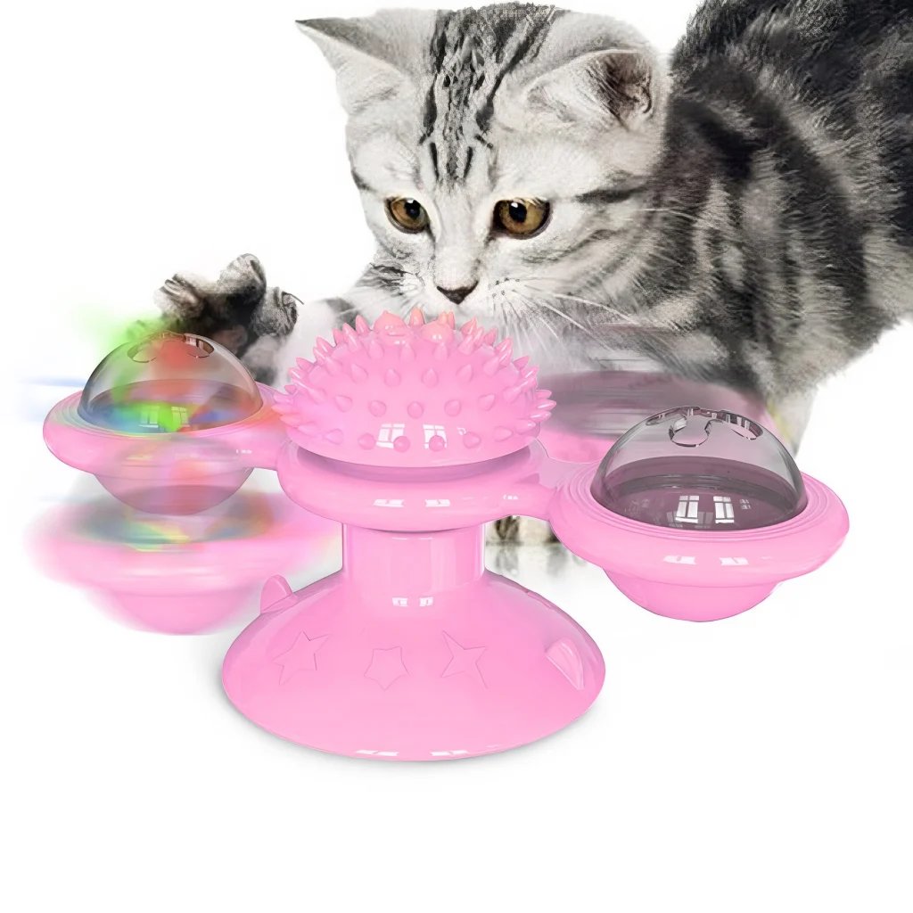 🔥  Interactive Windmill Cat Toys with Catnip