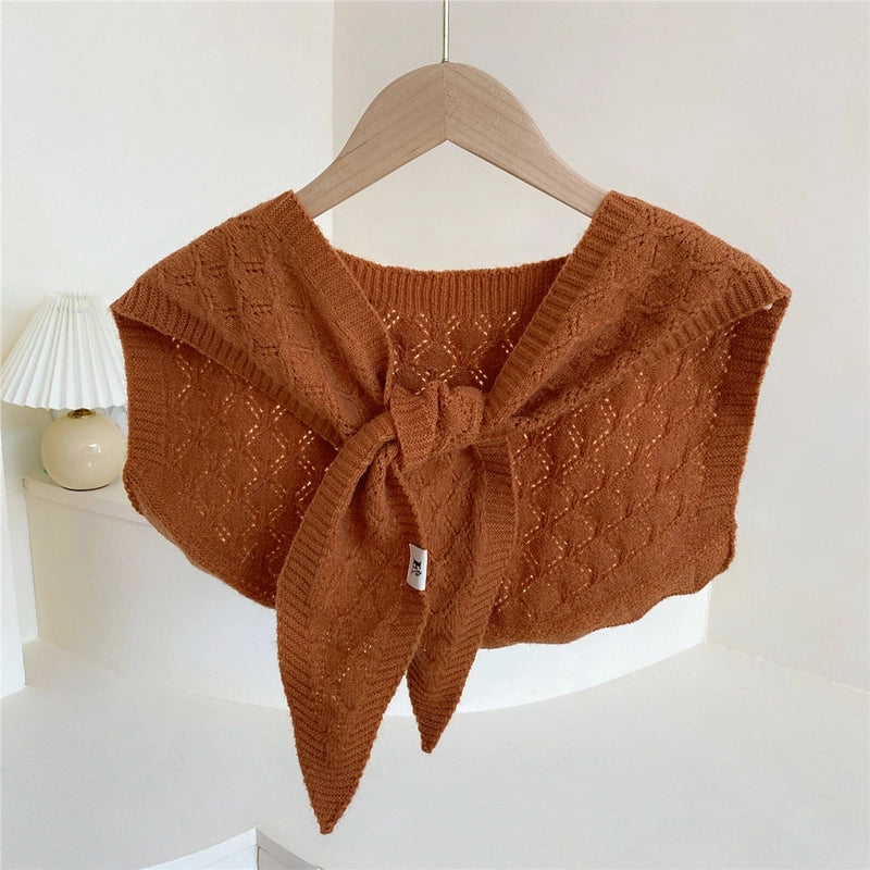 Warm Shawl Women Wear Shirts For Autumn And Winterwoolen Yarn Net Red Knitted Shawl Scarf