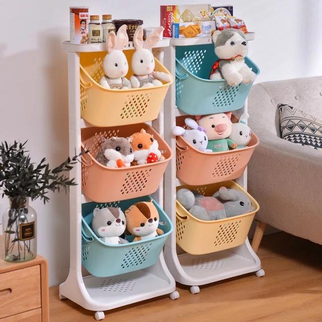 Movable Standing Children Playroom Rack Shelf