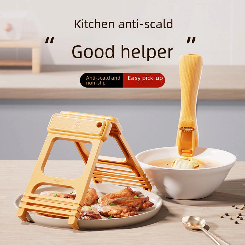 Silicone Creative Anti-scald Clip Bowl Holder Kitchen Plate Holder Bowl Clip High Temperature Resistant Non-slip Bowl And Dish Clip Plate Holder