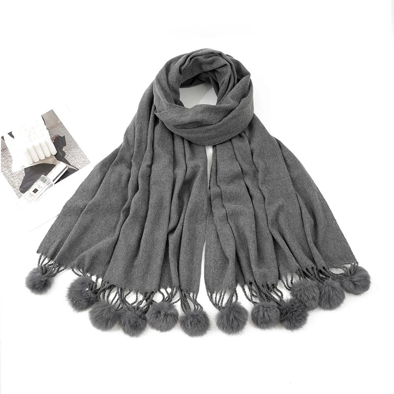 Women's Casual Minimalist Solid Color Imitation Cashmere Scarf
