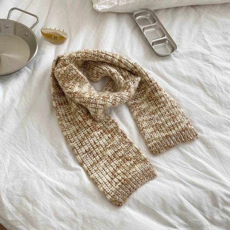 Women's Retro Color Block Acrylic Scarf