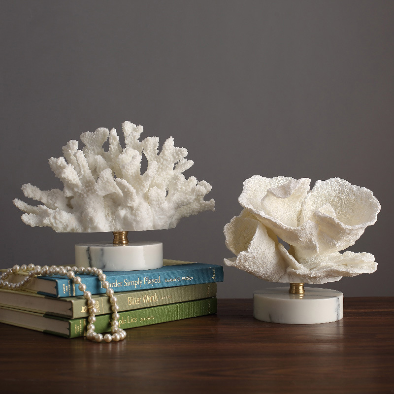 Creative Nordic style simulated coral resin ornaments simple living room home furnishings