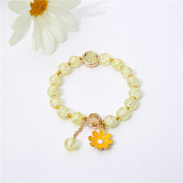 Fashion Flower Charm Beaded Bracelet