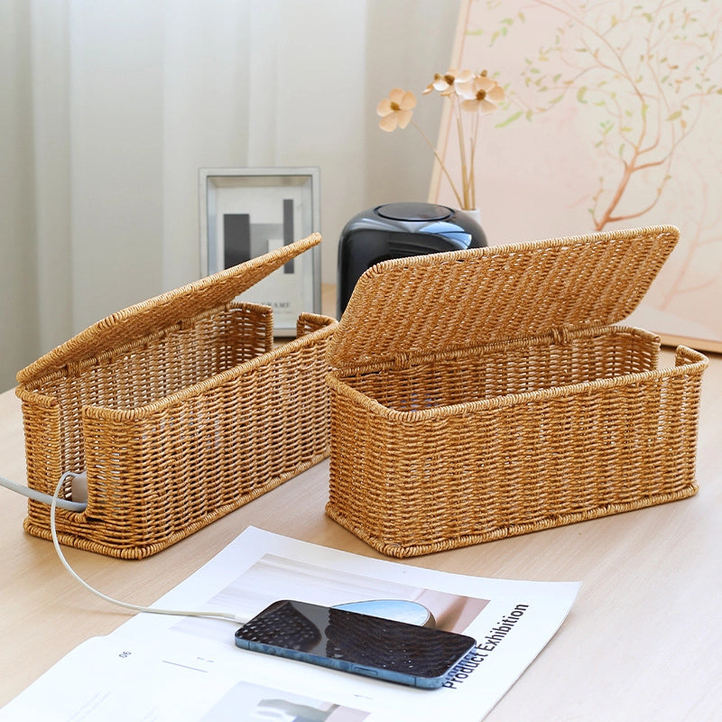 Minimalist Classic Style Solid Color Plastic Storage Box