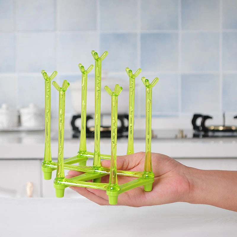 2 pieces Drain Cup Holder. Retractable Cup Drying Rack