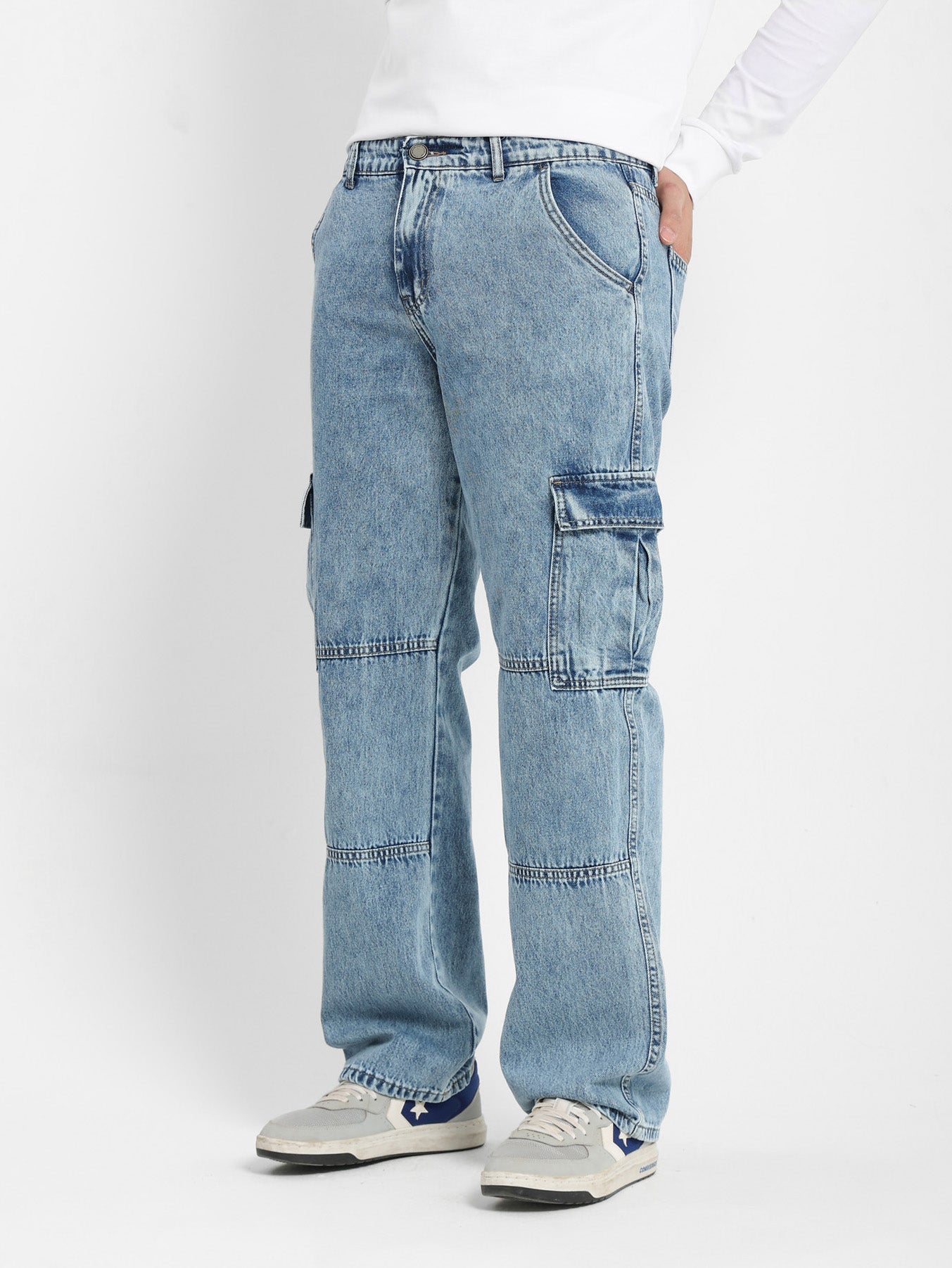 Casual Cargo Denim Jeans