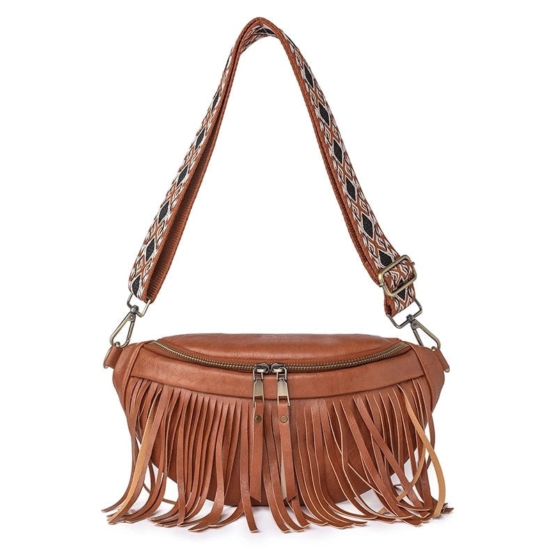 Women's Small Pu Leather Solid Color Vintage Style Shell Zipper Shoulder Bag Crossbody Bag Fanny Pack