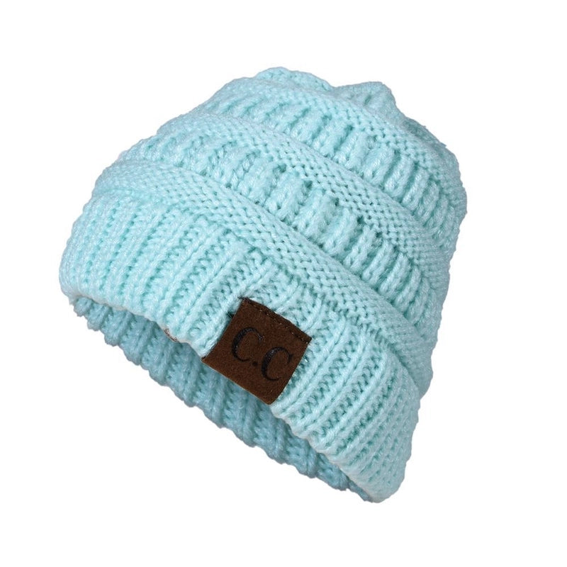 Knitted Hat Children's Winter Wool Hat Warm Pullover Cap For Boys And Girls Baby Ear Protection Cap