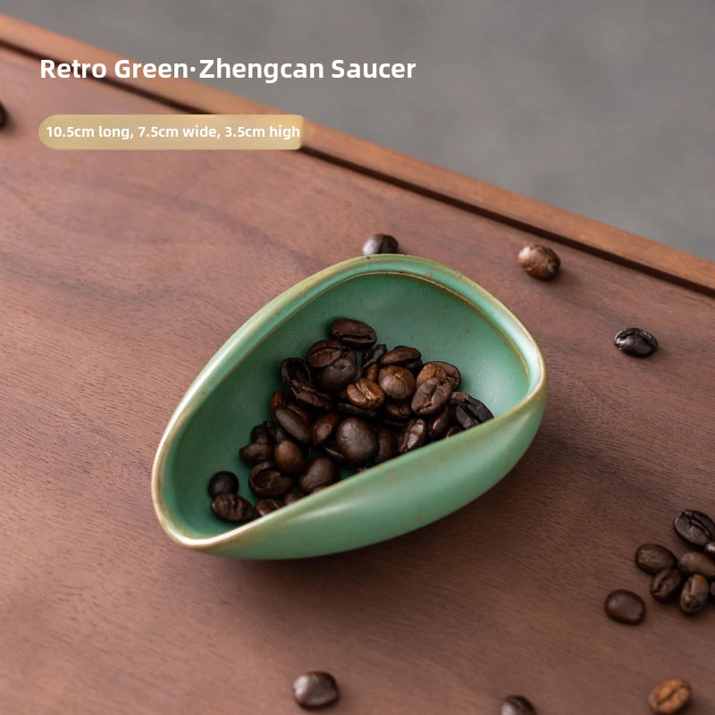 Ceramic Tea Lotus Bean Tray Tea Tray Kung Fu Tea Set Spare Parts Retro Black Celadon White Porcelain Tea Spoon Spatula