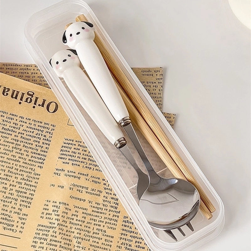Cartoon Cute Frog Crocodile 430 Stainless Steel Ceramics Tableware
