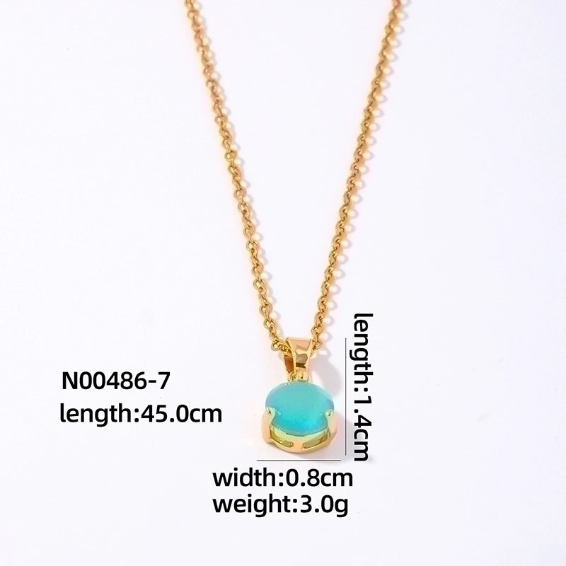 2 Pieces Elegant Minimalist Heart Shape 304 Stainless Steel Copper Plating Inlay Gold Plated Zircon Pendant Necklace
