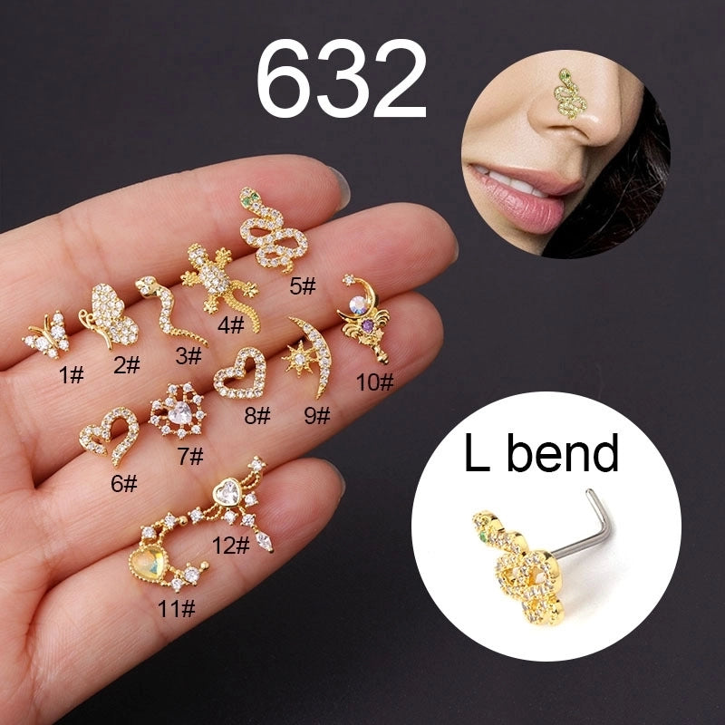 Nose Rings & Studs Fashion Animal Metal Plating