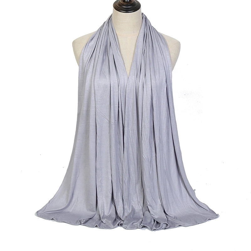 Women's Minimalist Solid Color Monel Scarf