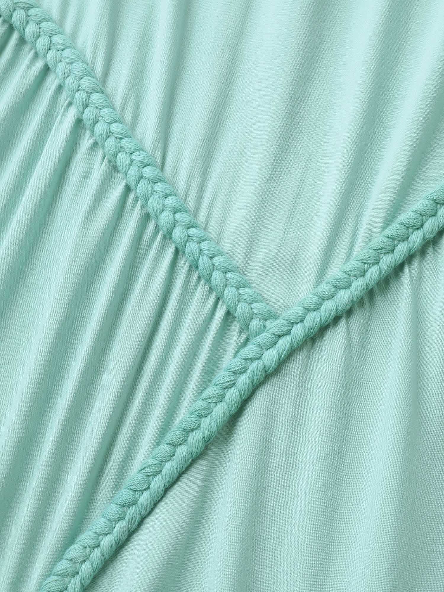 Braided Embroidery Asymmetrical Cami Midi Dress