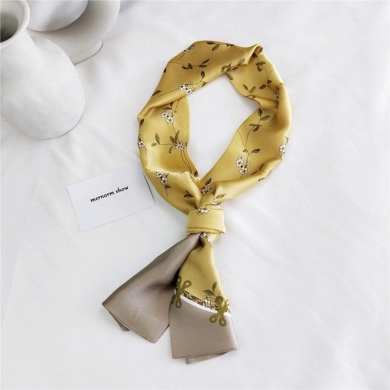 Fashion Double-sided Wild Small Scarf Professional Scarf