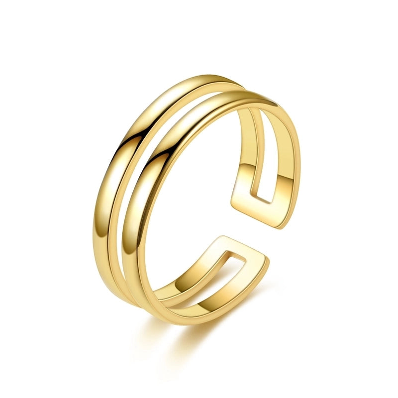 Heart Titanium Steel 18K Gold Plated Carving