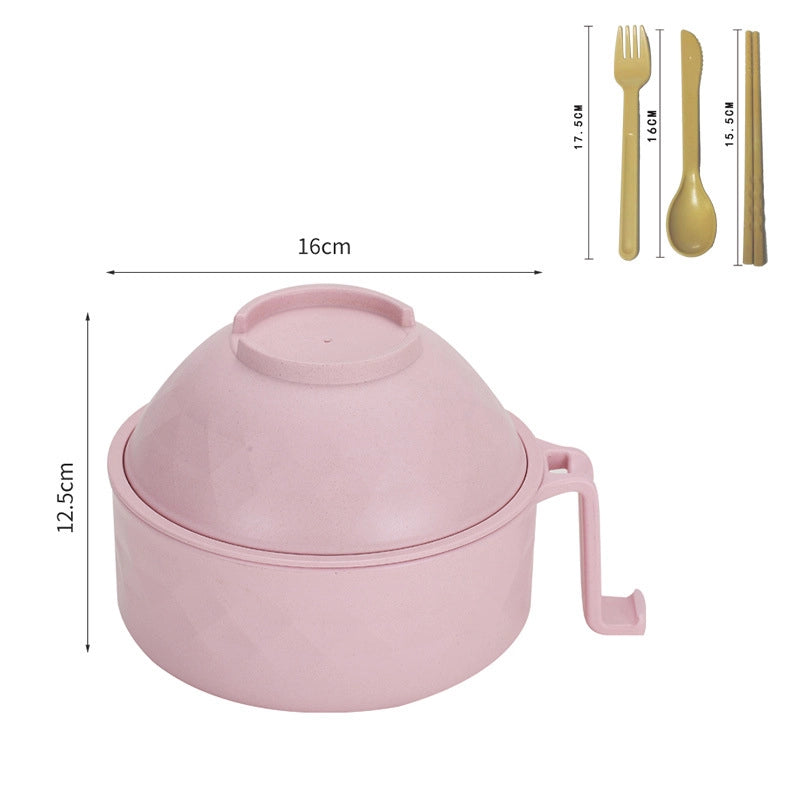 Casual Solid Color PP Wheat Straw Tableware 6-Piece Set