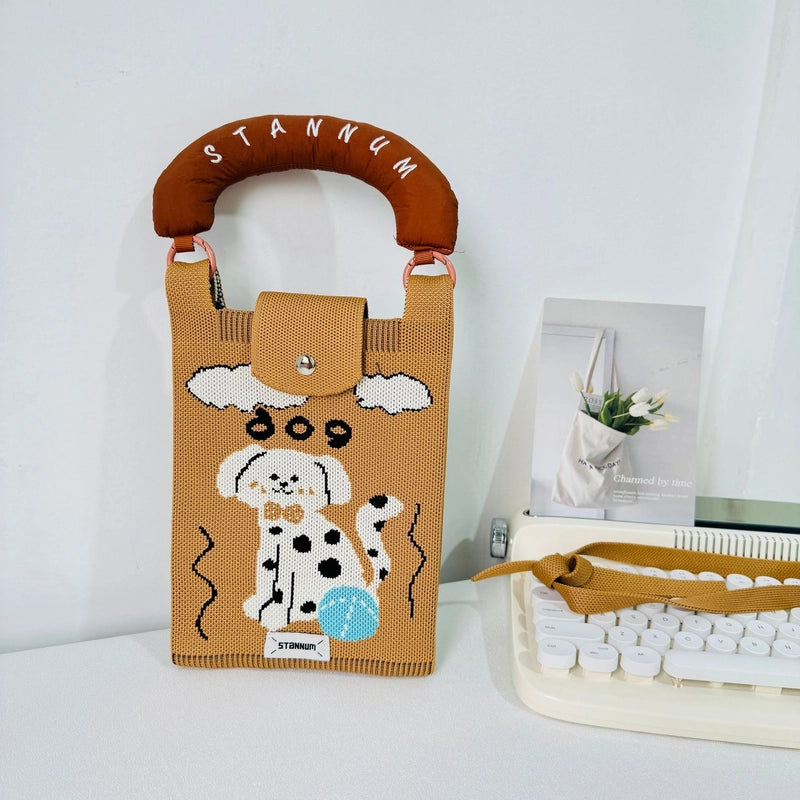 Women's Small Polyester Animal Letter Streetwear Square Magnetic Buckle Handbag