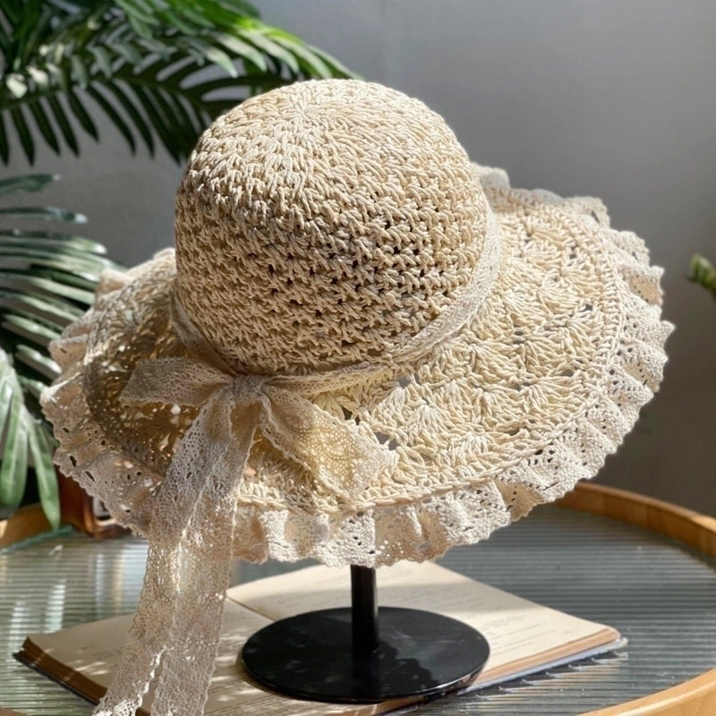Women's Minimalist Classic Style Color Block Big Eaves Sun Hat