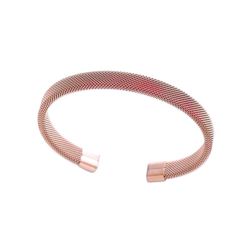 Ins Style Minimalist C Shape Solid Color Stainless Steel Plating Cuff Bracelets