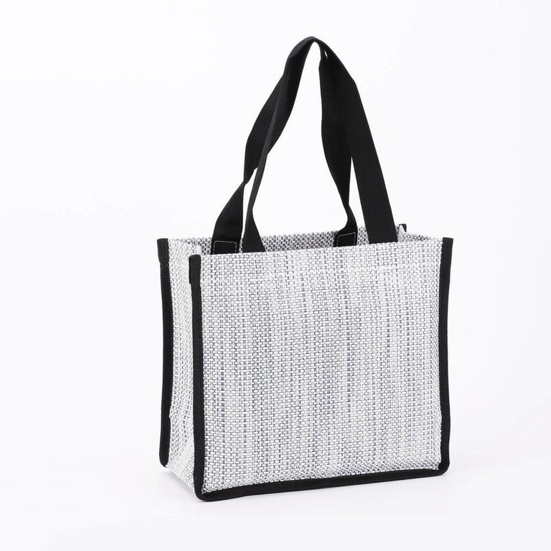 Women's PET PVC Geometric Argyle Classic Style Square Open Shoulder Bag Tote Bag