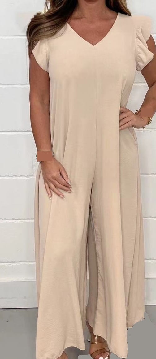 🔥2024 SUMMER NEW RUFFLED WIDE-LEG CASUAL JUMPSUIT