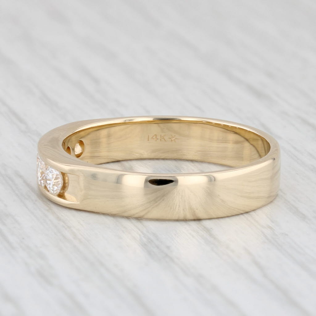 0.50ctw Diamond Men's Wedding Band 14k Yellow Gold Size 11 Ring