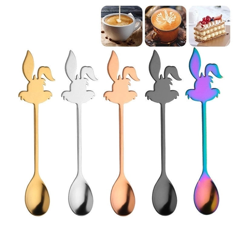Cute Animal Solid Color Stainless Steel Spoon 1 Piece