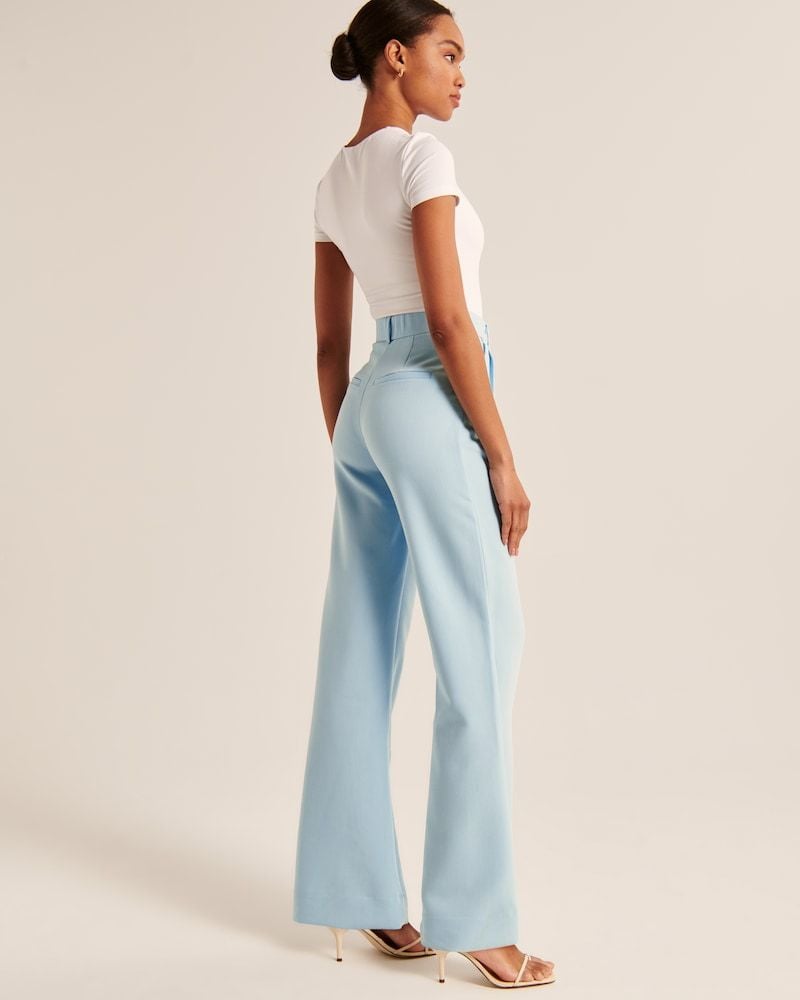 Icy Tailored Crepe Wide-Leg Pants