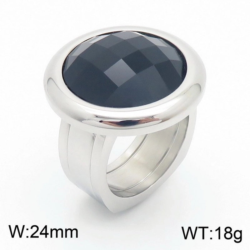 Titanium Steel 18K Gold Plated Fashion Plating Geometric No Inlaid
