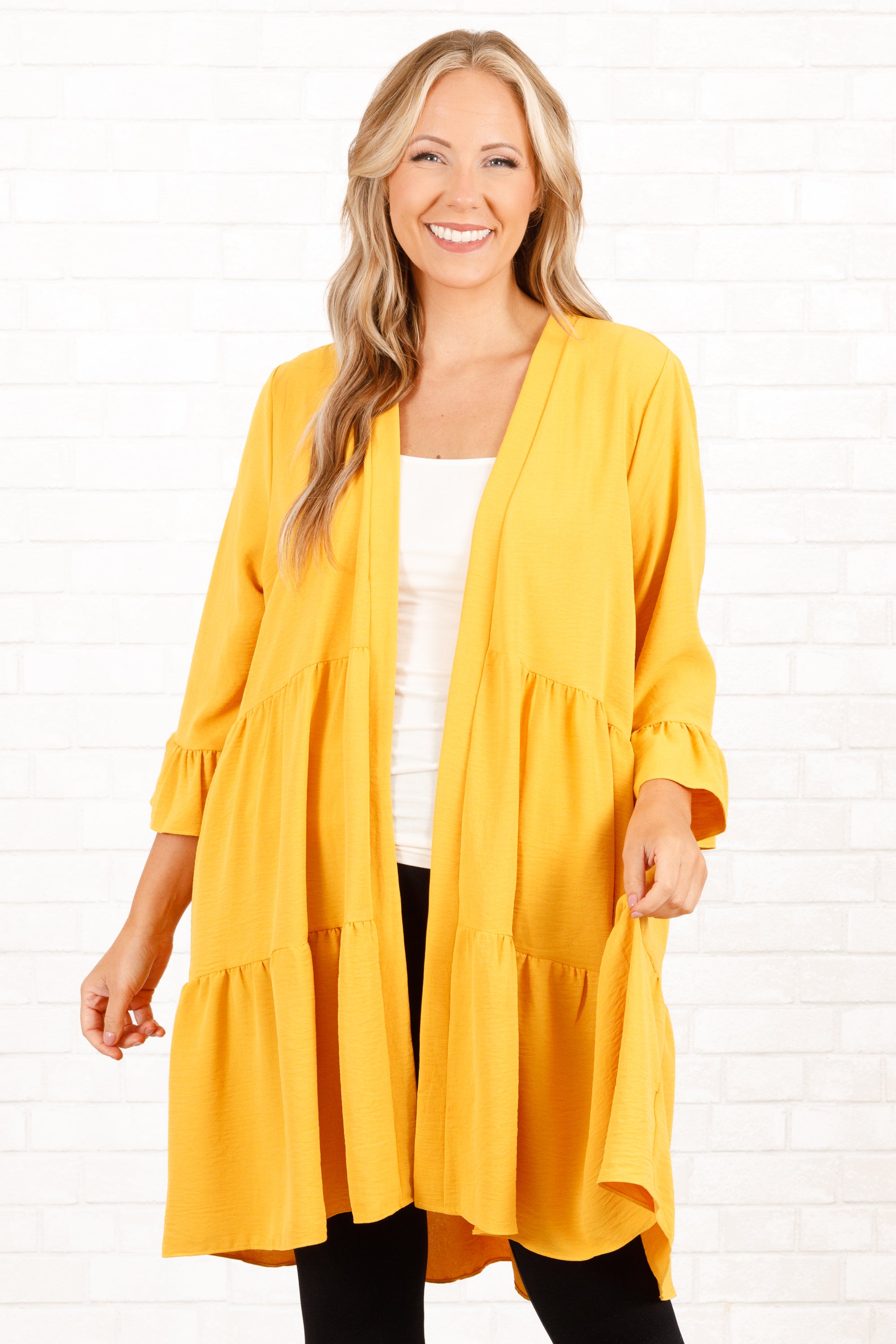 Under The Moon Cardigan. Mustard