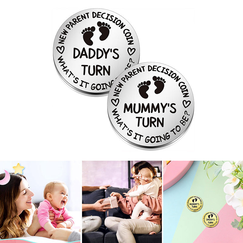 Funny Baby Gift New Parents Decision Coin