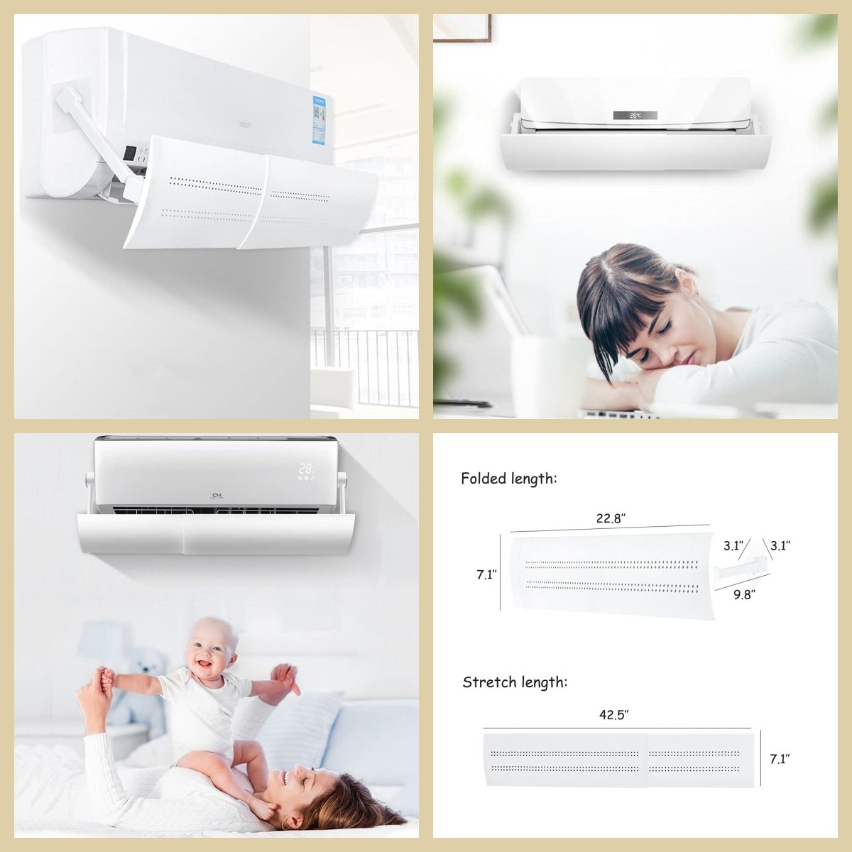 Retractable Air Conditioner Air Deflector
