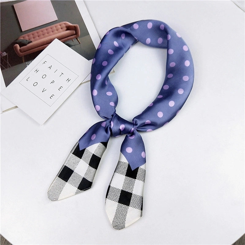Alloy Scarf (1 Scallop Floral Blue)