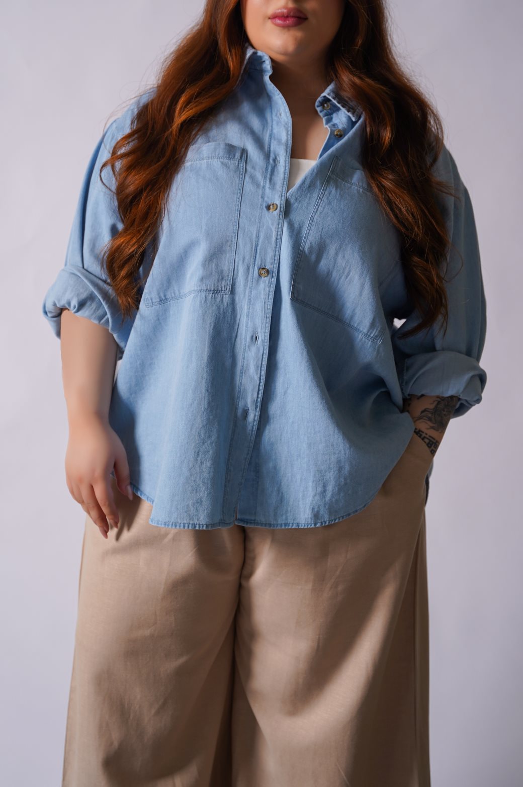 CURVE DENIM SHIRT