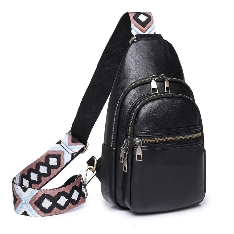 Women's Streetwear Solid Color Pu Leather Waist Bags