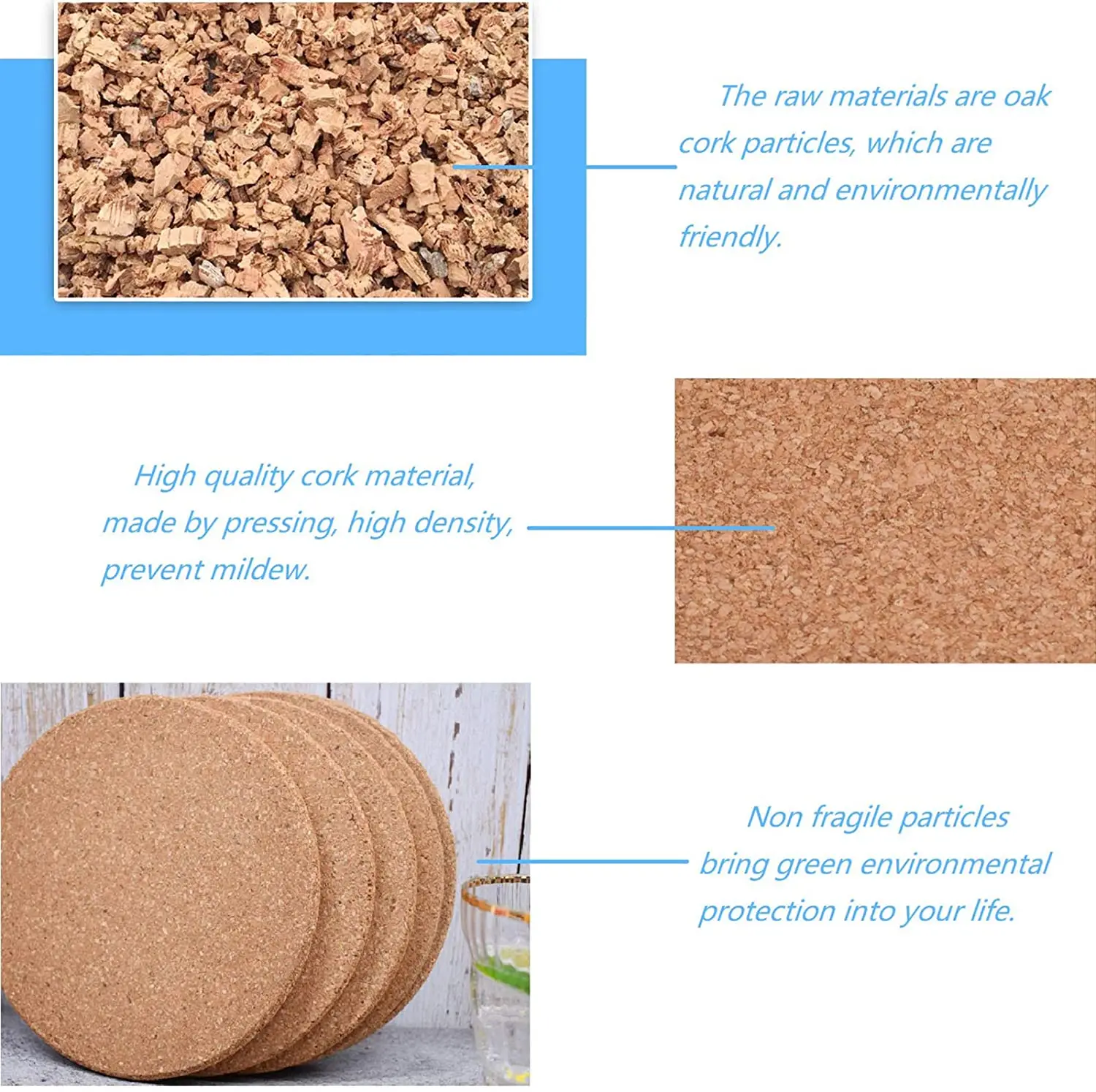 4inch kitchen Accessories Blank Coasters for Crafts bulk Custom Cork Coaster Flower for Drink