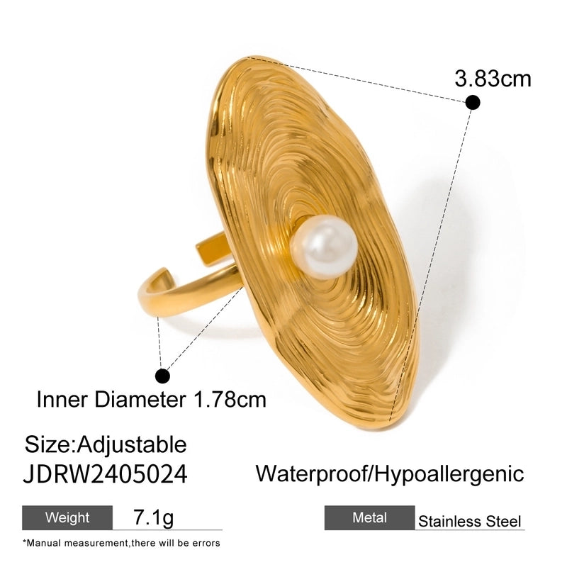 Minimalist Classic Style Geometric 304 Stainless Steel Plating Open Rings