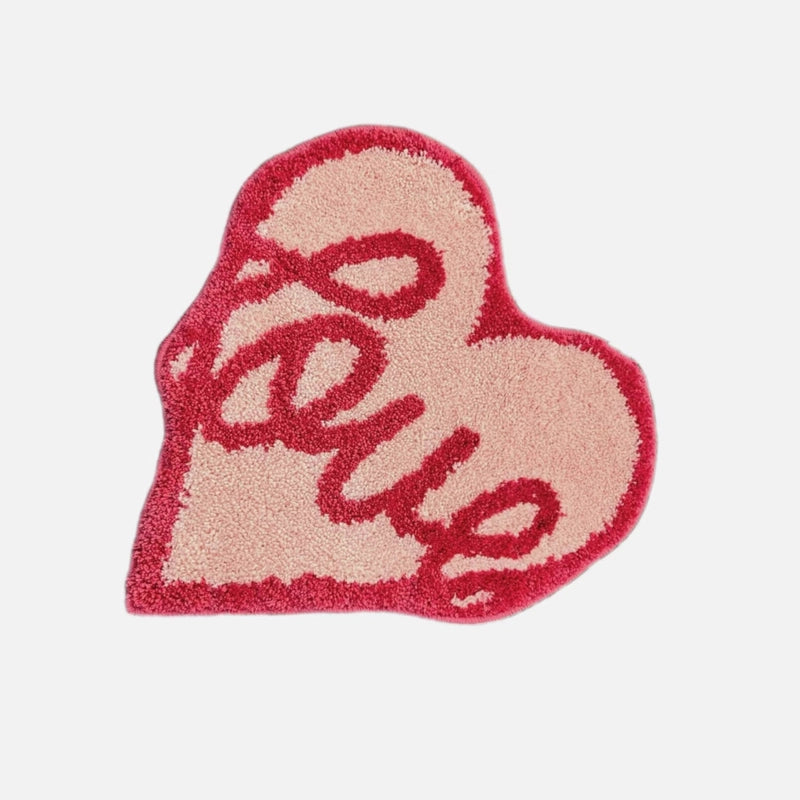 Casual Elegant Letter Heart Shape Polyester Carpet Bathing