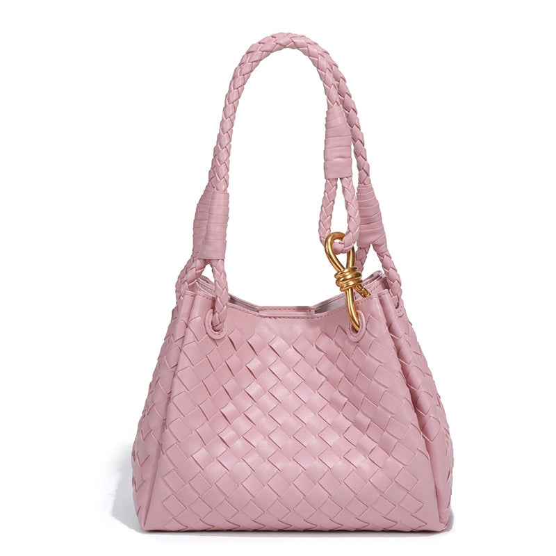 Women's Medium Pu Leather Solid Color Elegant Streetwear Square Magnetic Buckle Tote Bag