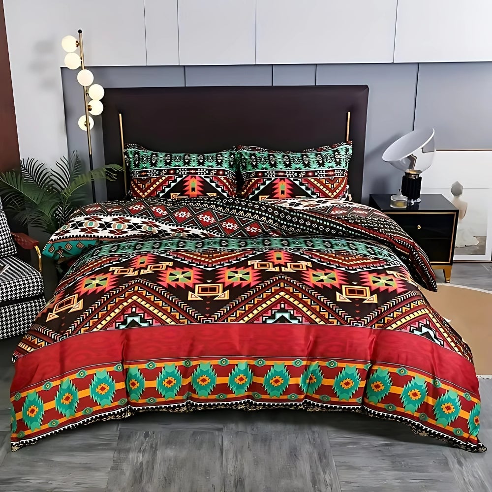 Indara Boho Tribal Print Quilt Cover Set