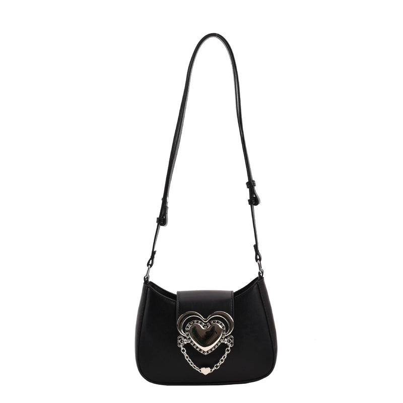 Women's Medium Pu Leather Solid Color Streetwear Square Zipper Underarm Bag