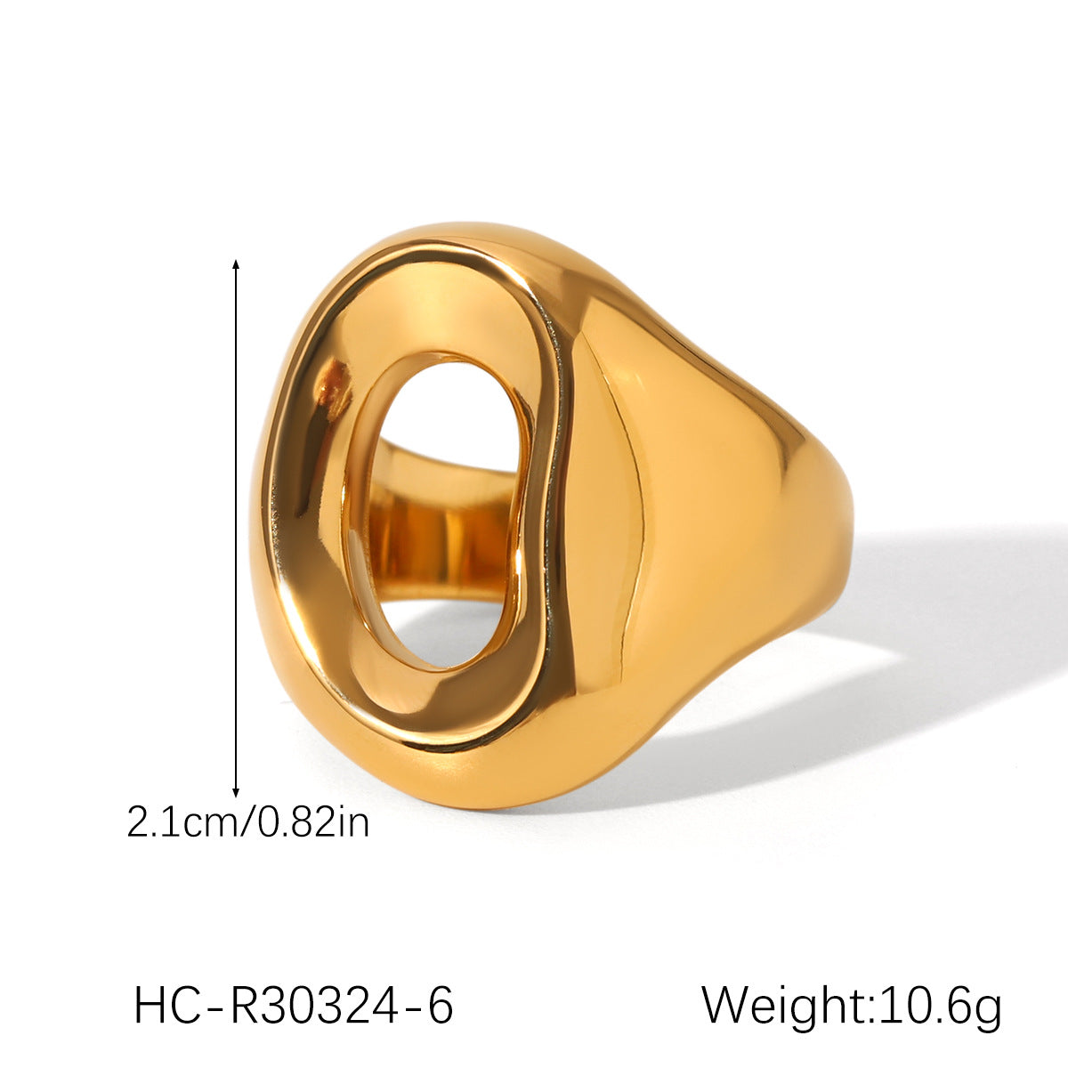 Ins Style Stainless Steel Twist Ring Female Round Bead Ring Star Chain Ring
