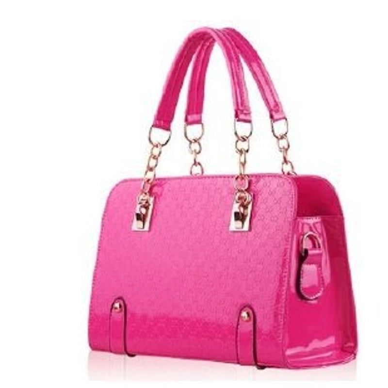 Women's All Seasons Pu Leather Solid Color Classic Style Square Zipper Handbag